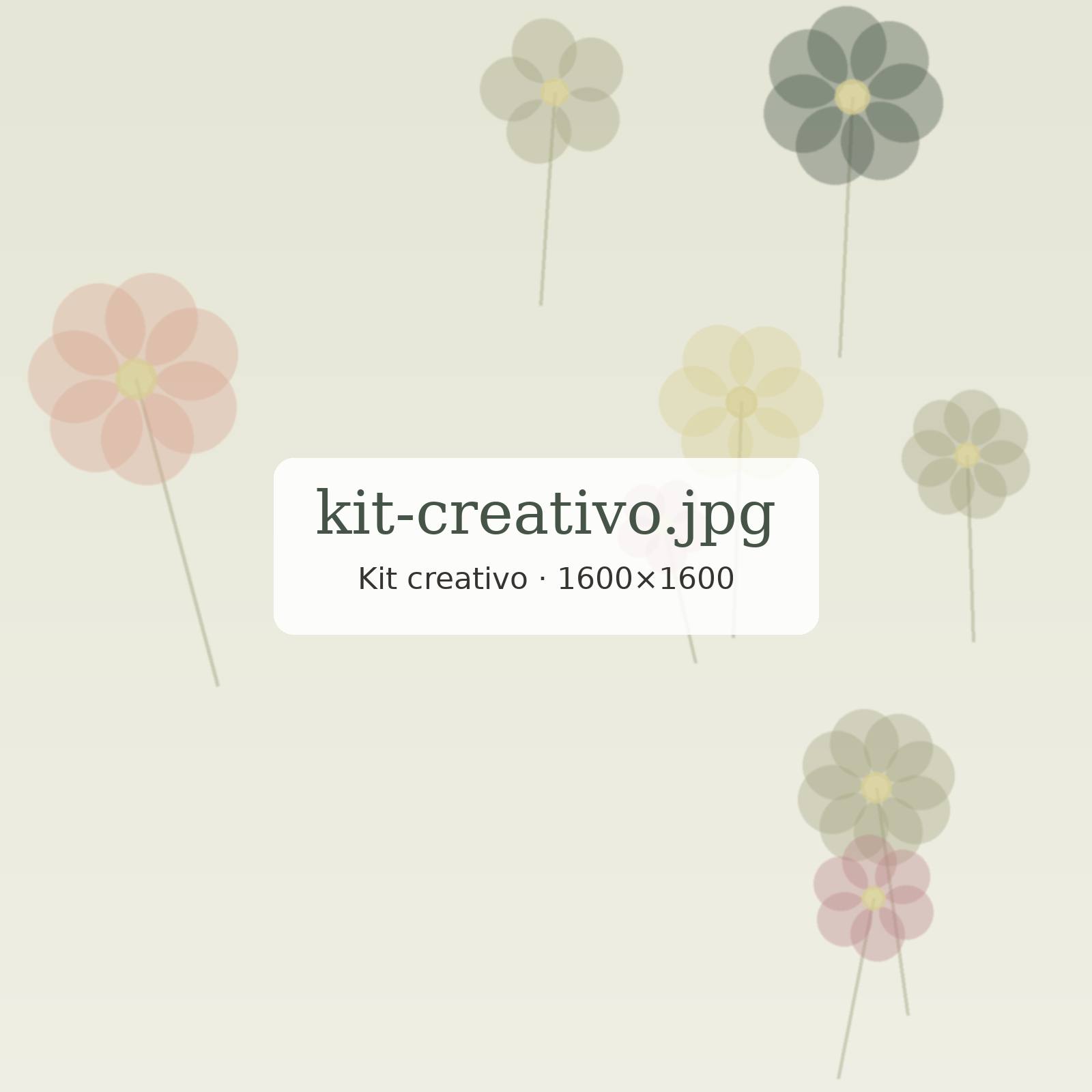 Kit creativo Floriverso: marco, papel con inicial y flores prensadas