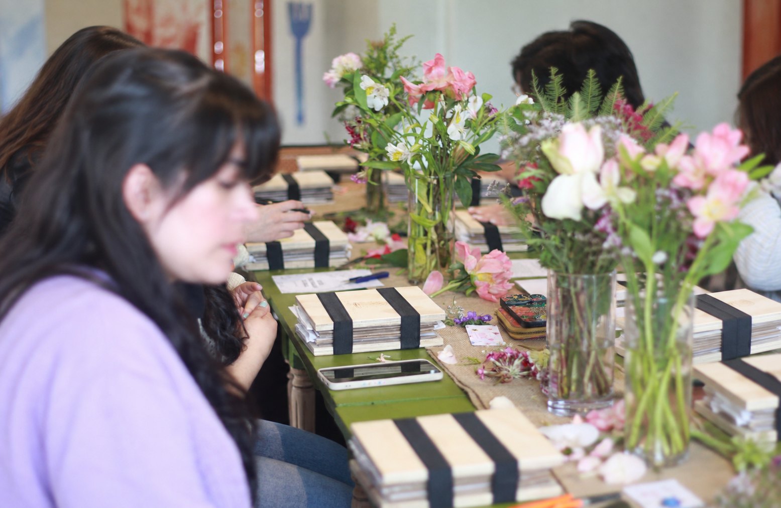 Taller de prensado floral de Floriverso